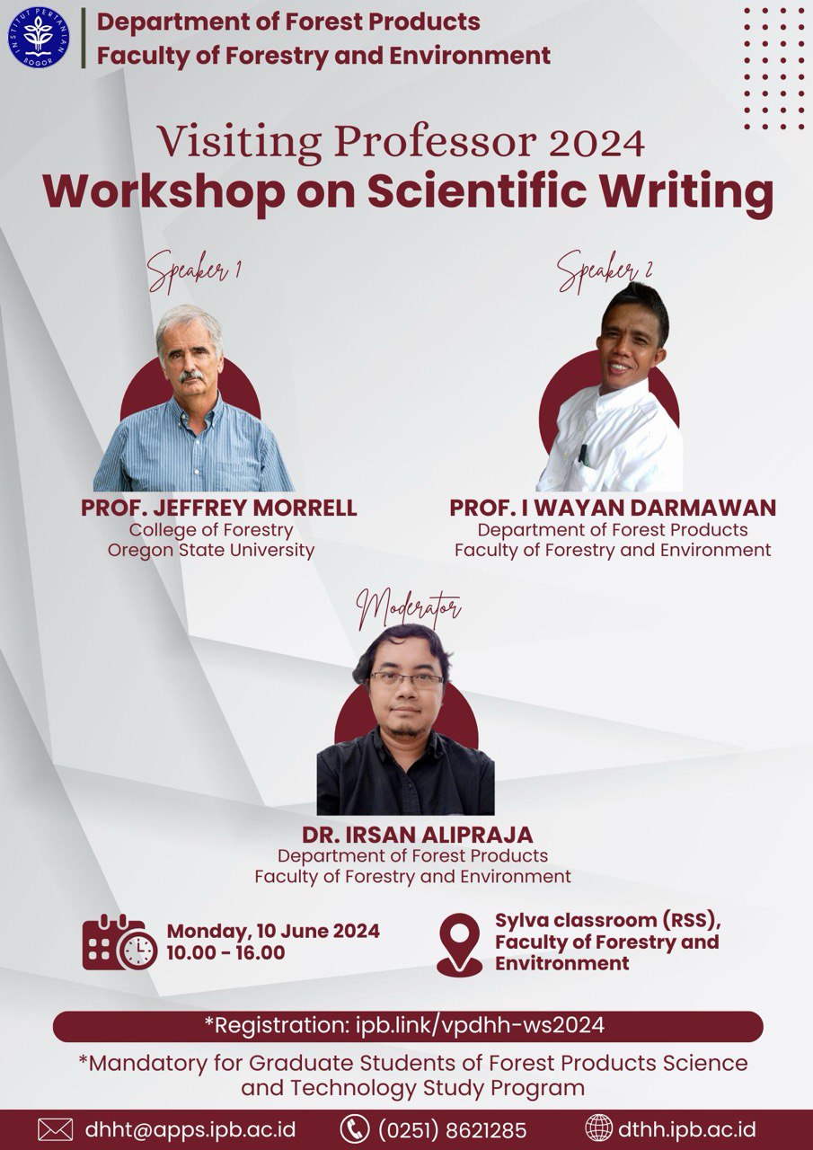 Visiting Professor 2024: Workshop on Scientific Writing dan Coaching oleh Prof. Jeffrey Morrell