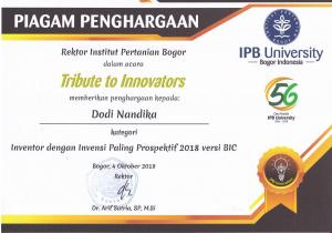 Tribute to Innovator Prof dodi Inventor  prospektif 2018 